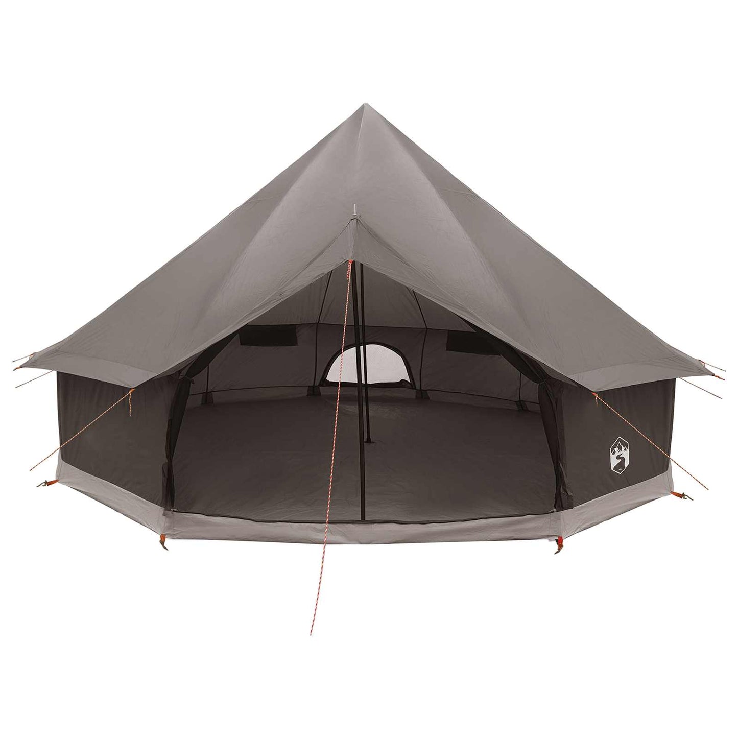 Tipi Zelt 10 Personen Braun Grau Polyester und Stahl