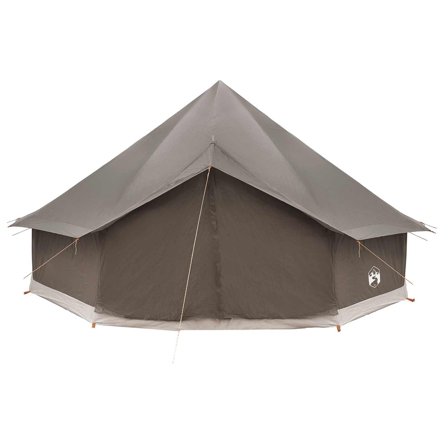 Tipi Zelt 10 Personen Braun Grau Polyester und Stahl