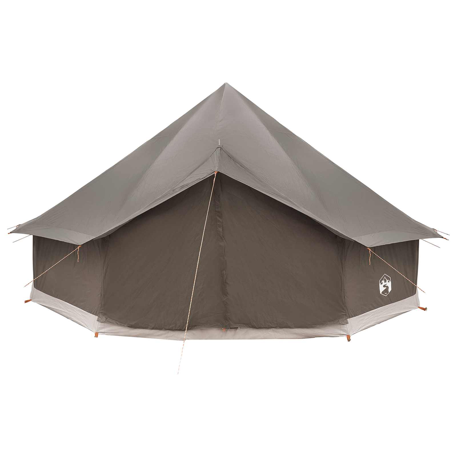 Tipi Zelt 10 Personen Braun Grau Polyester und Stahl