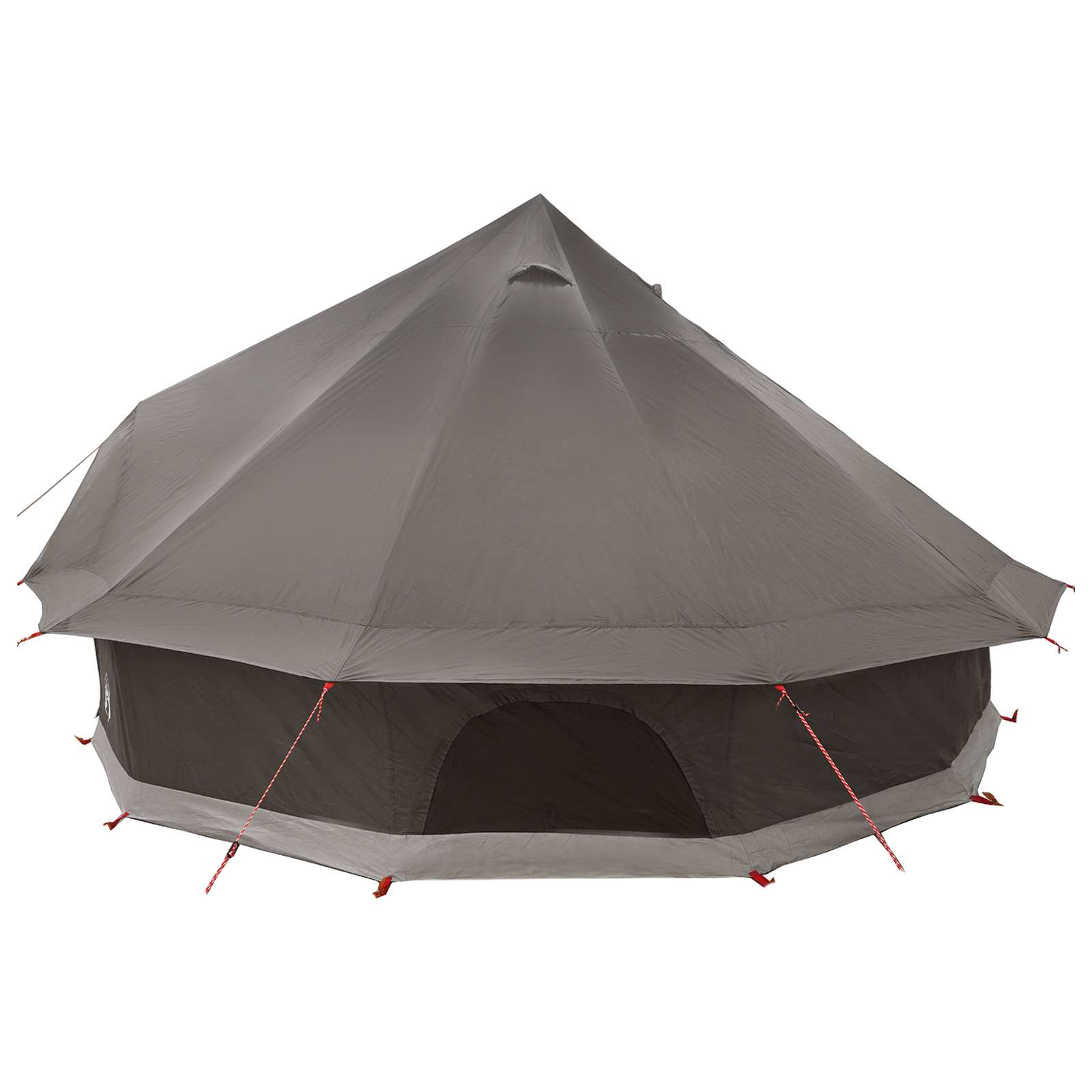 Tipi Zelt 10 Personen Braun Grau Polyester und Stahl