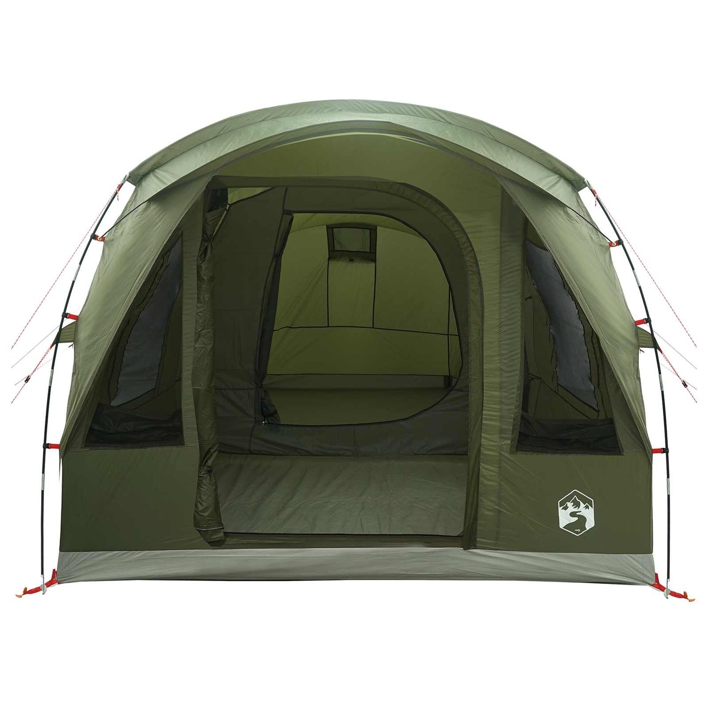 Tunnelzelt Olive Grün 400 x 260 x 200 cm Polyester und Stahl