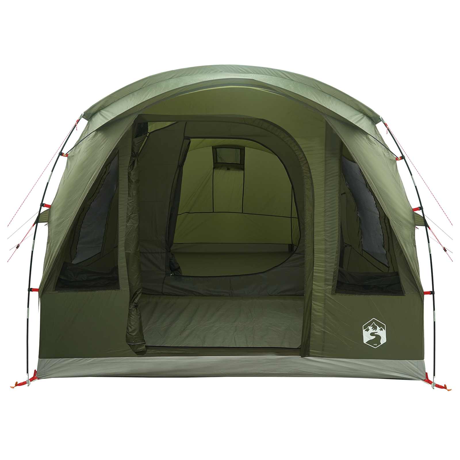 Tunnelzelt Olive Grün 400 x 260 x 200 cm Polyester und Stahl