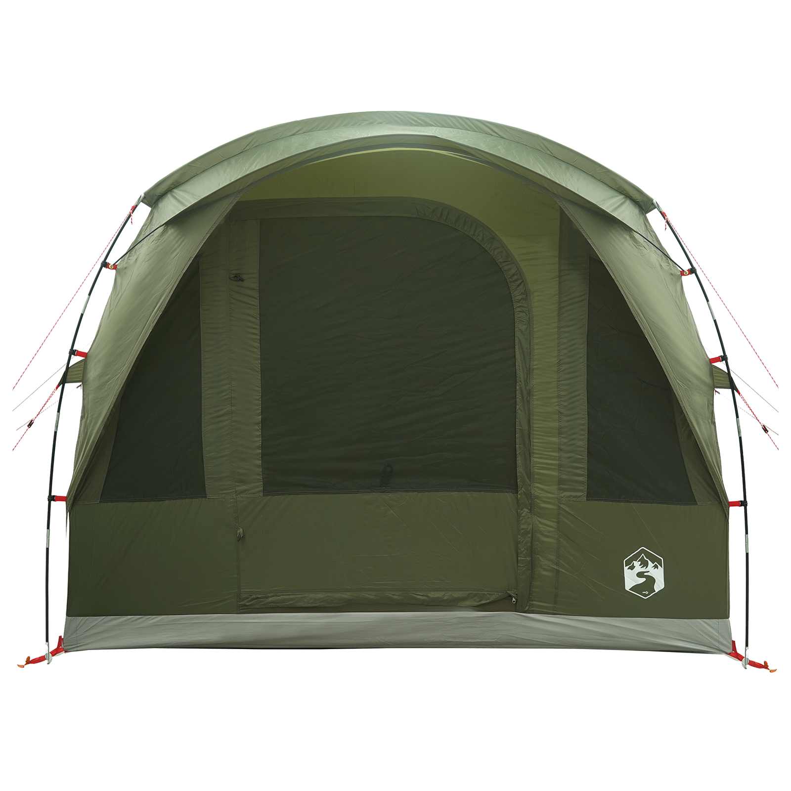 Tunnelzelt Olive Grün 400 x 260 x 200 cm Polyester und Stahl