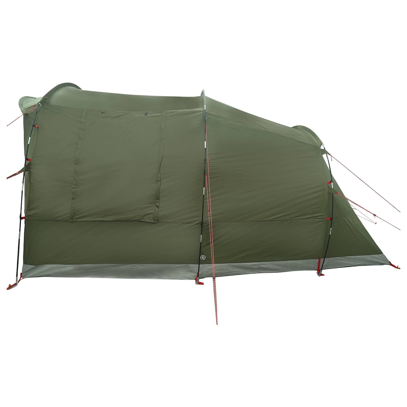 Tunnelzelt Olive Grün 400 x 260 x 200 cm Polyester und Stahl