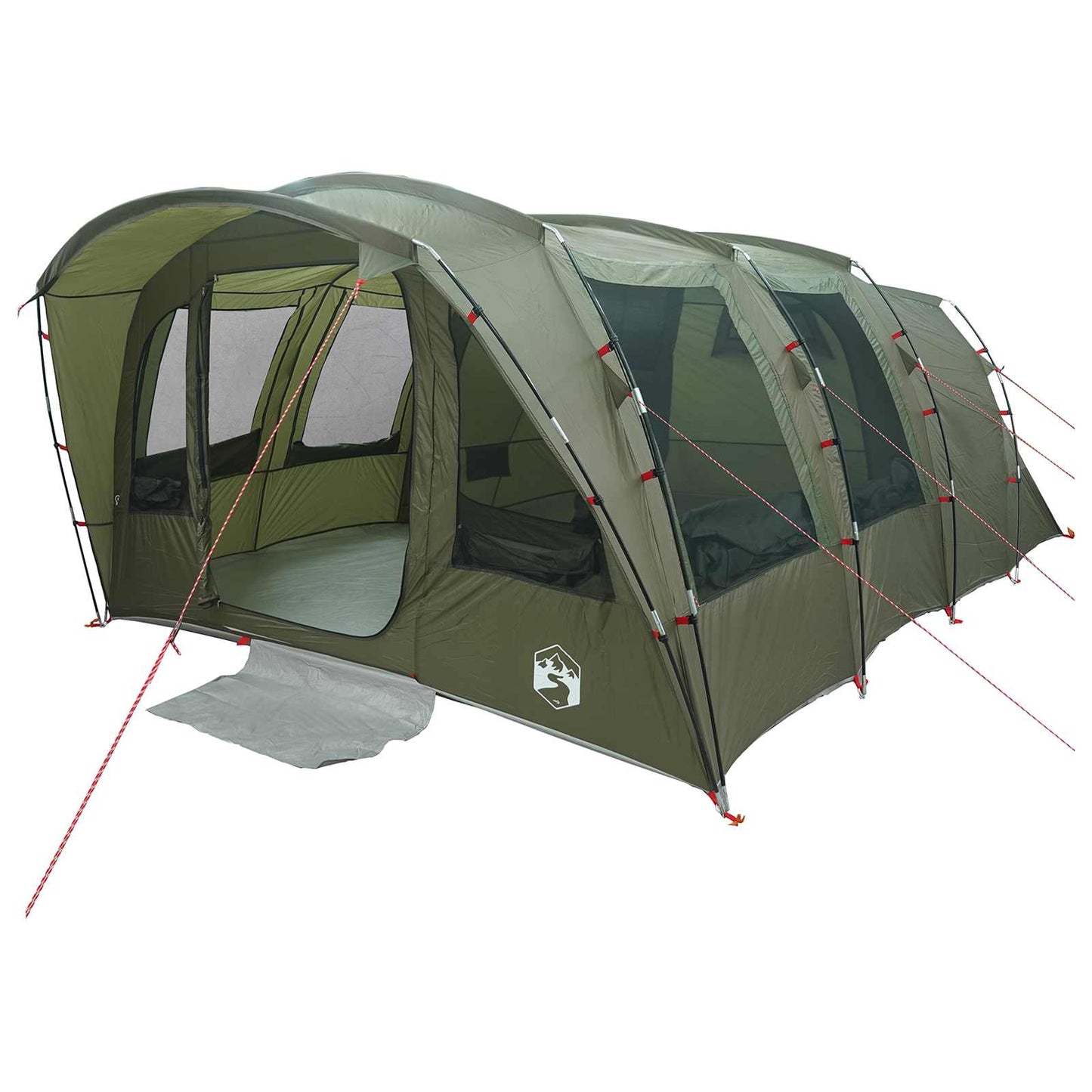 Tunnelzelt 427 x 315 x 178 cm Olivgrün Polyester und Stahl
