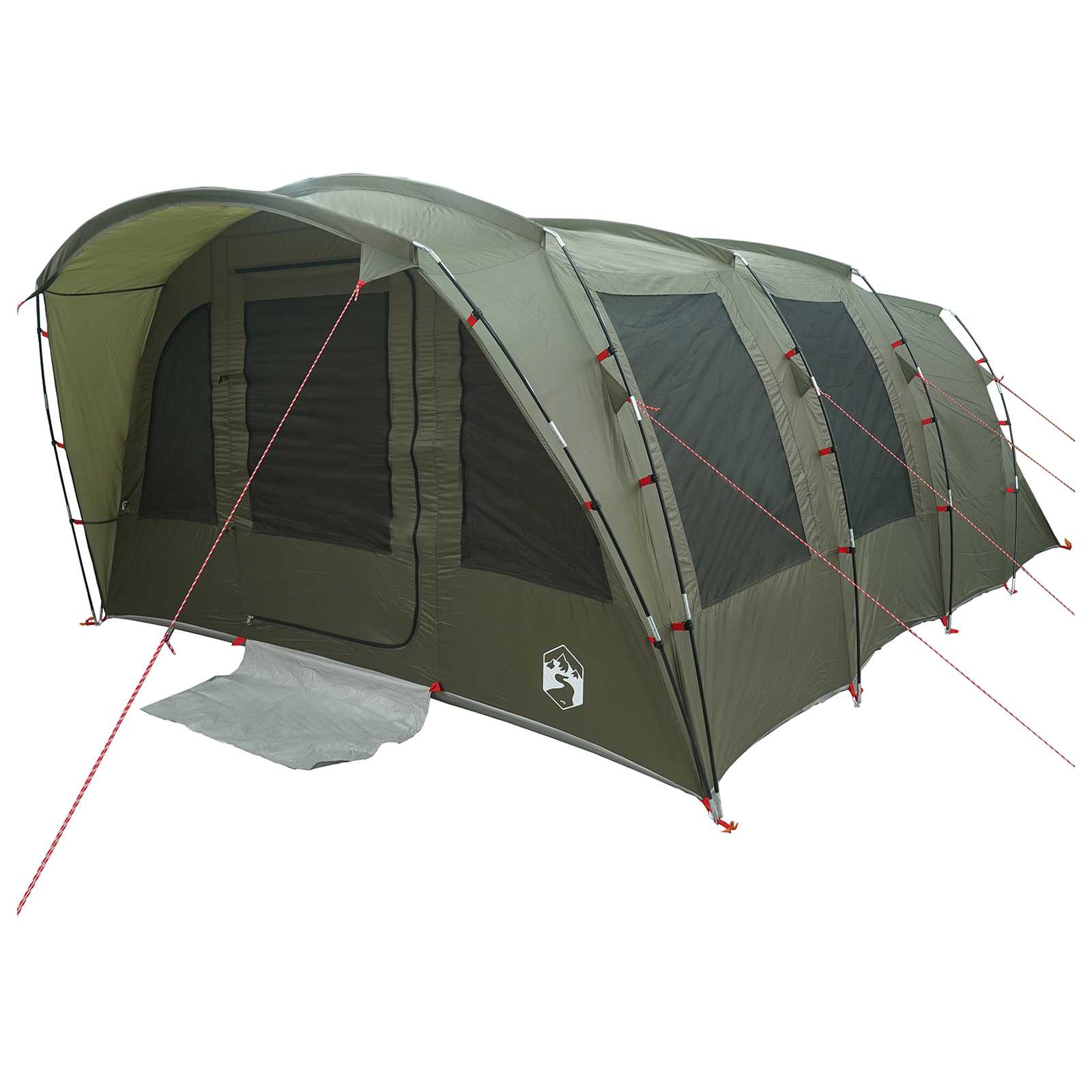 Tunnelzelt 427 x 315 x 178 cm Olivgrün Polyester und Stahl