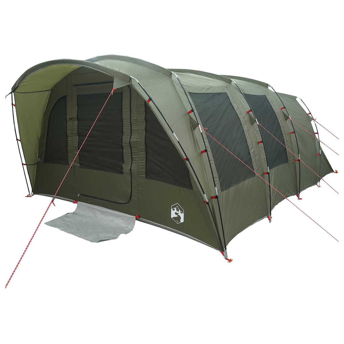 Tunnelzelt Olivgrün 427 x 315 x 178 cm Polyester und Stahl