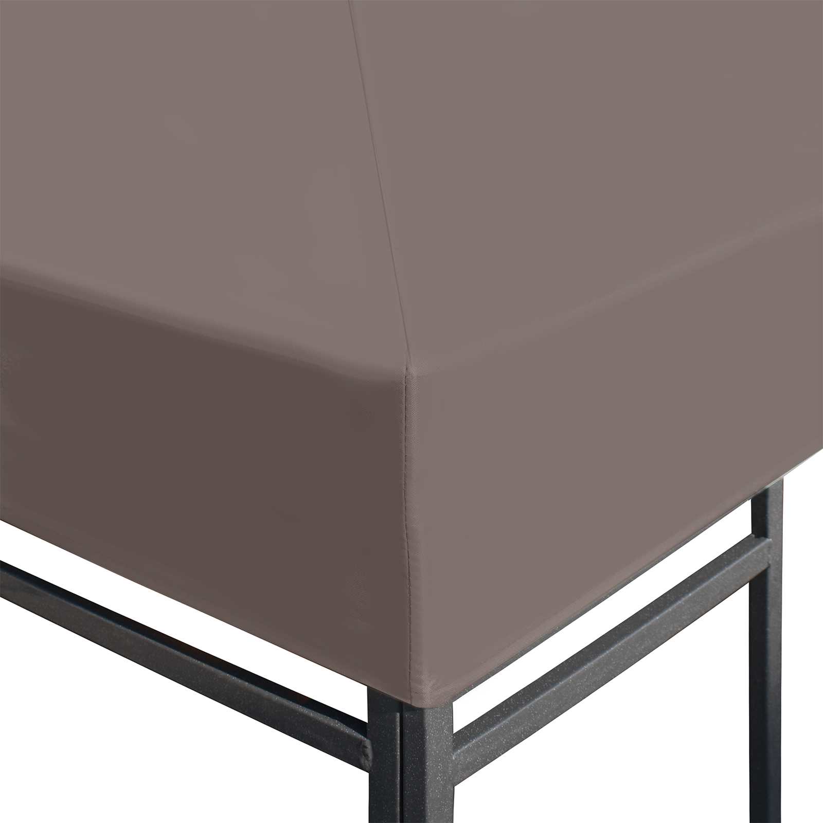 Pavillon Abdeckung 300 x 300 cm Taupe Polyester und Stahl