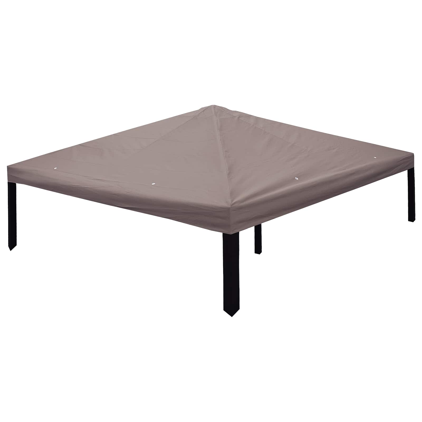 Pavillon Abdeckung 300 x 300 cm Taupe Polyester und Stahl