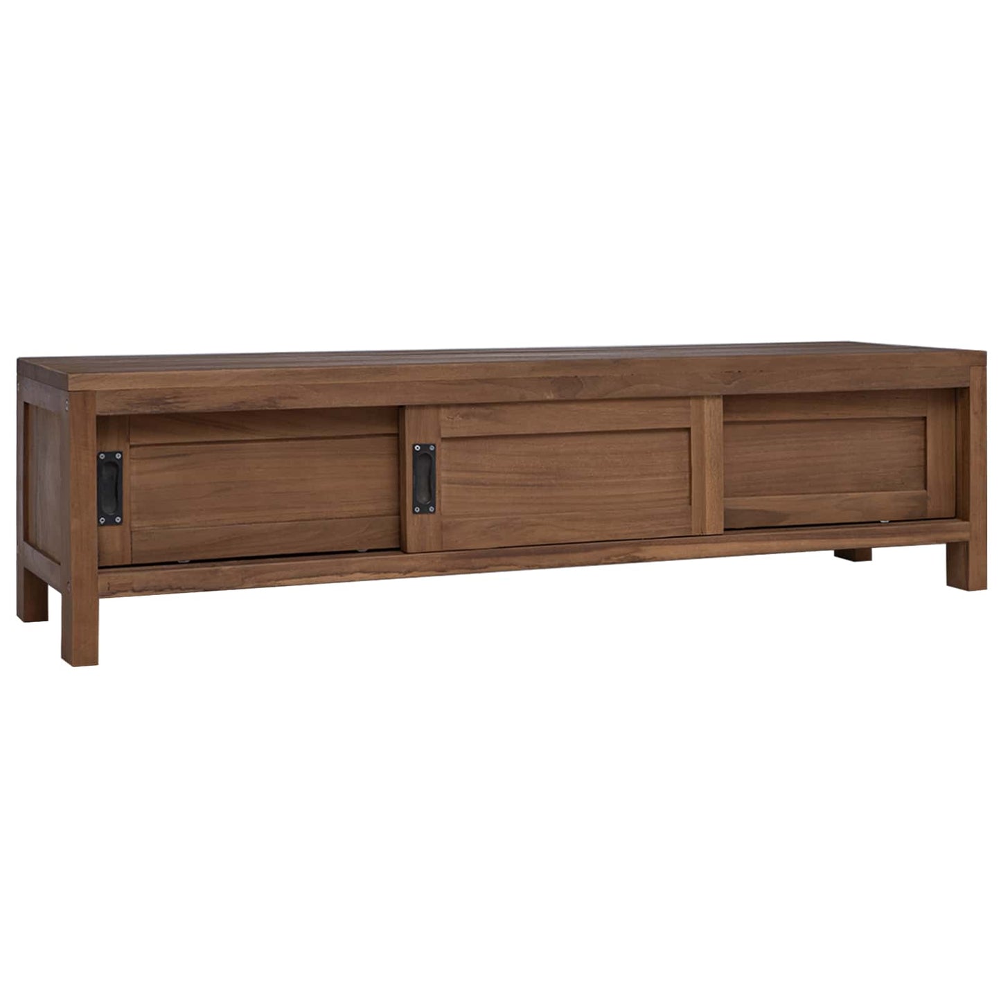 TV-Schrank 110 x 30 x 30 cm Massivholz Teak Natur