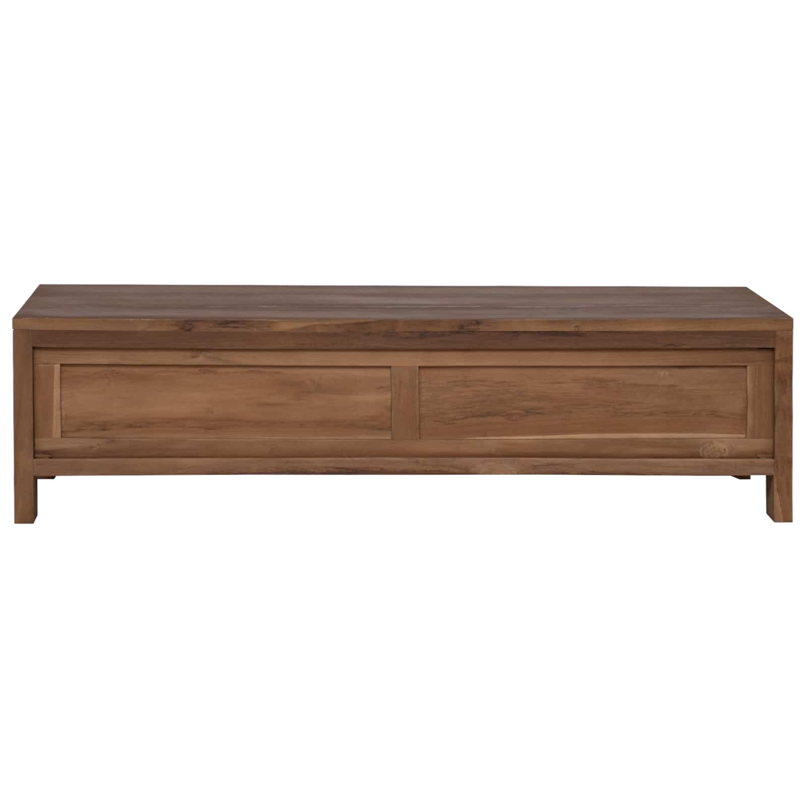 TV-Schrank 110 x 30 x 30 cm Massivholz Teak Natur
