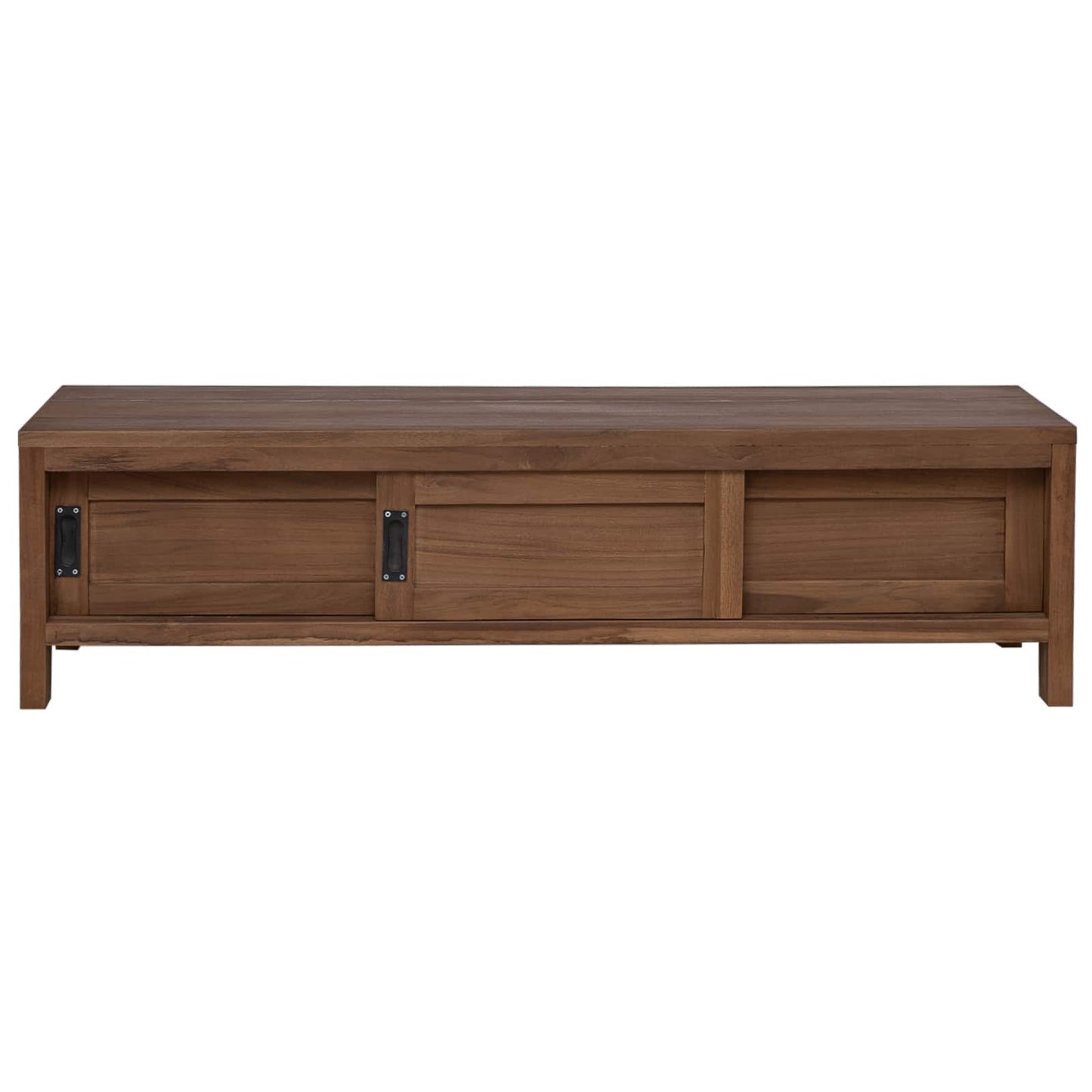 TV-Schrank 110 x 30 x 30 cm Massivholz Teak Natur