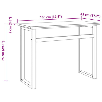 Schreibtisch Natur Massivholz Teak 100 x 45 x 75cm