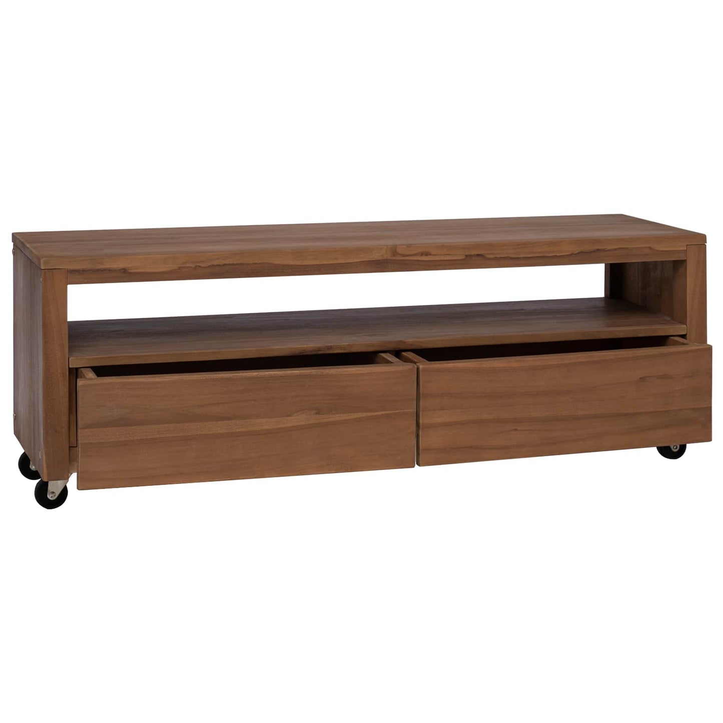 TV-Schrank 110 x 30 x 40 cm Natur Massivholz Teak