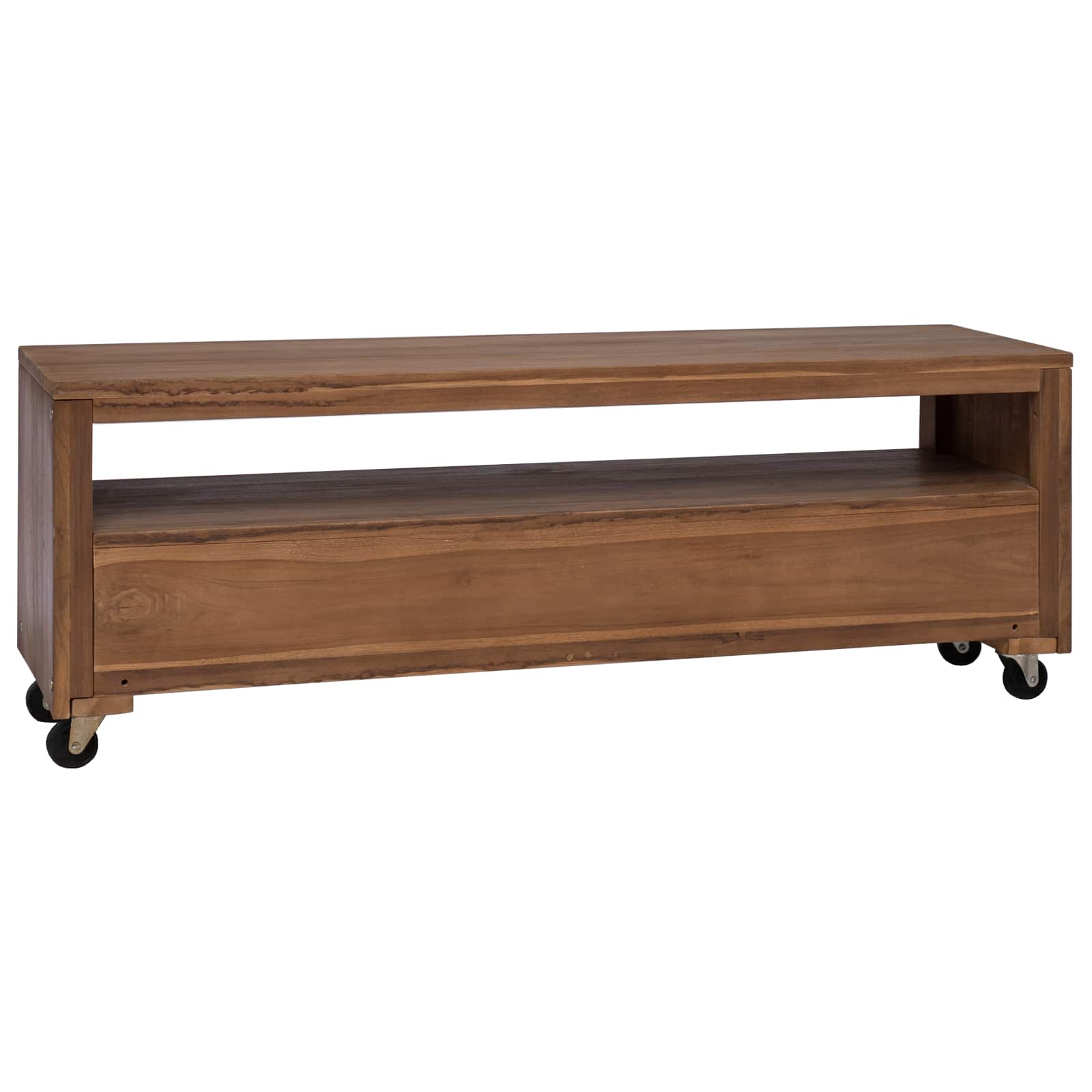 TV-Schrank 110 x 30 x 40 cm Natur Massivholz Teak