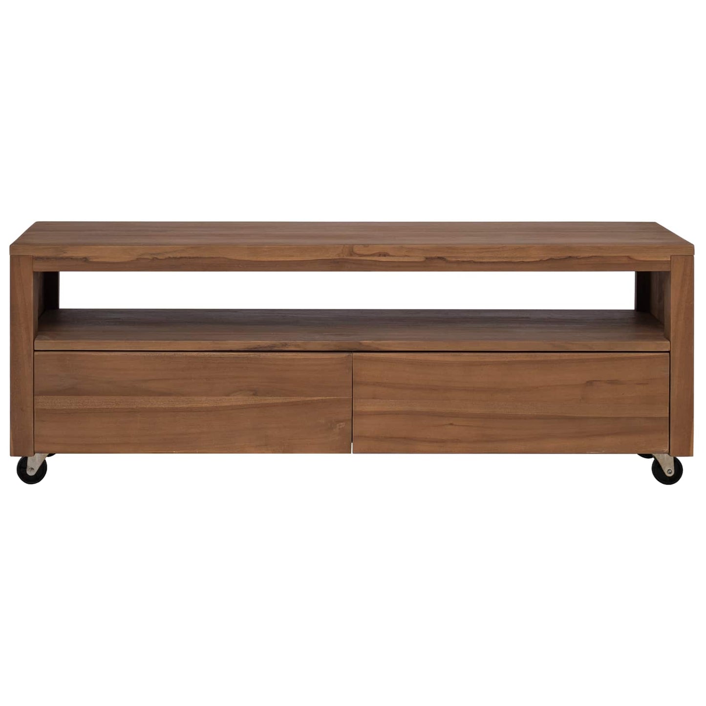 TV-Schrank 110 x 30 x 40 cm Natur Massivholz Teak