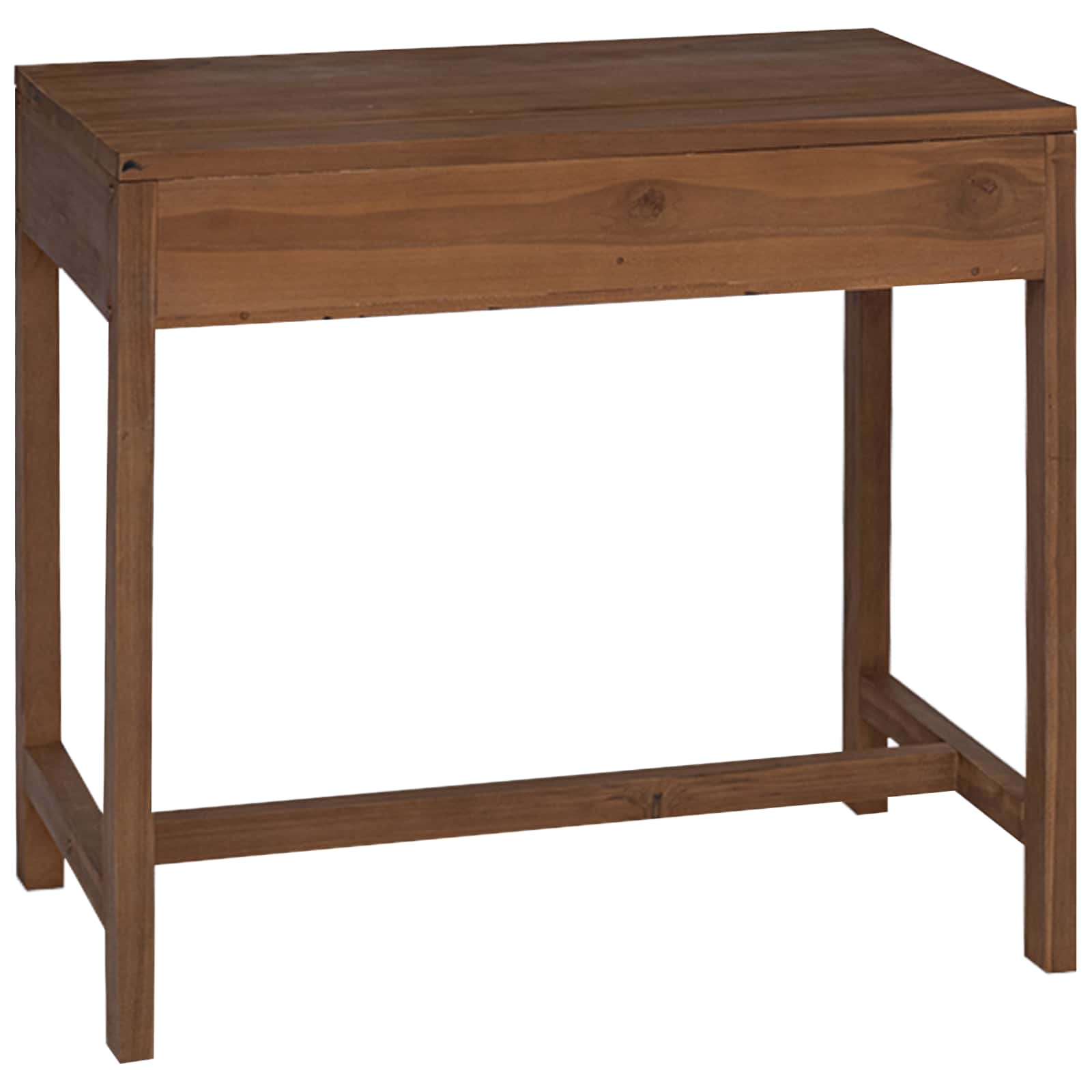 Schreibtisch mit Schubladen Natur Massivholz Teak