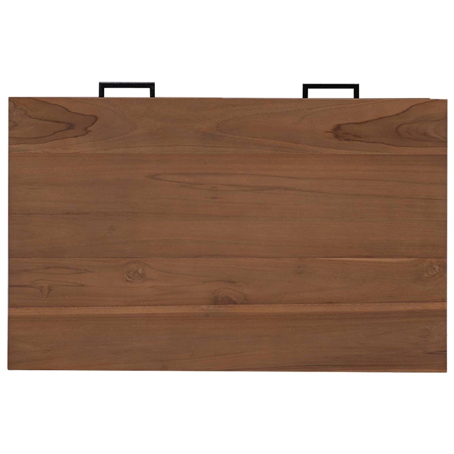 Schreibtisch mit Schubladen Natur Massivholz Teak