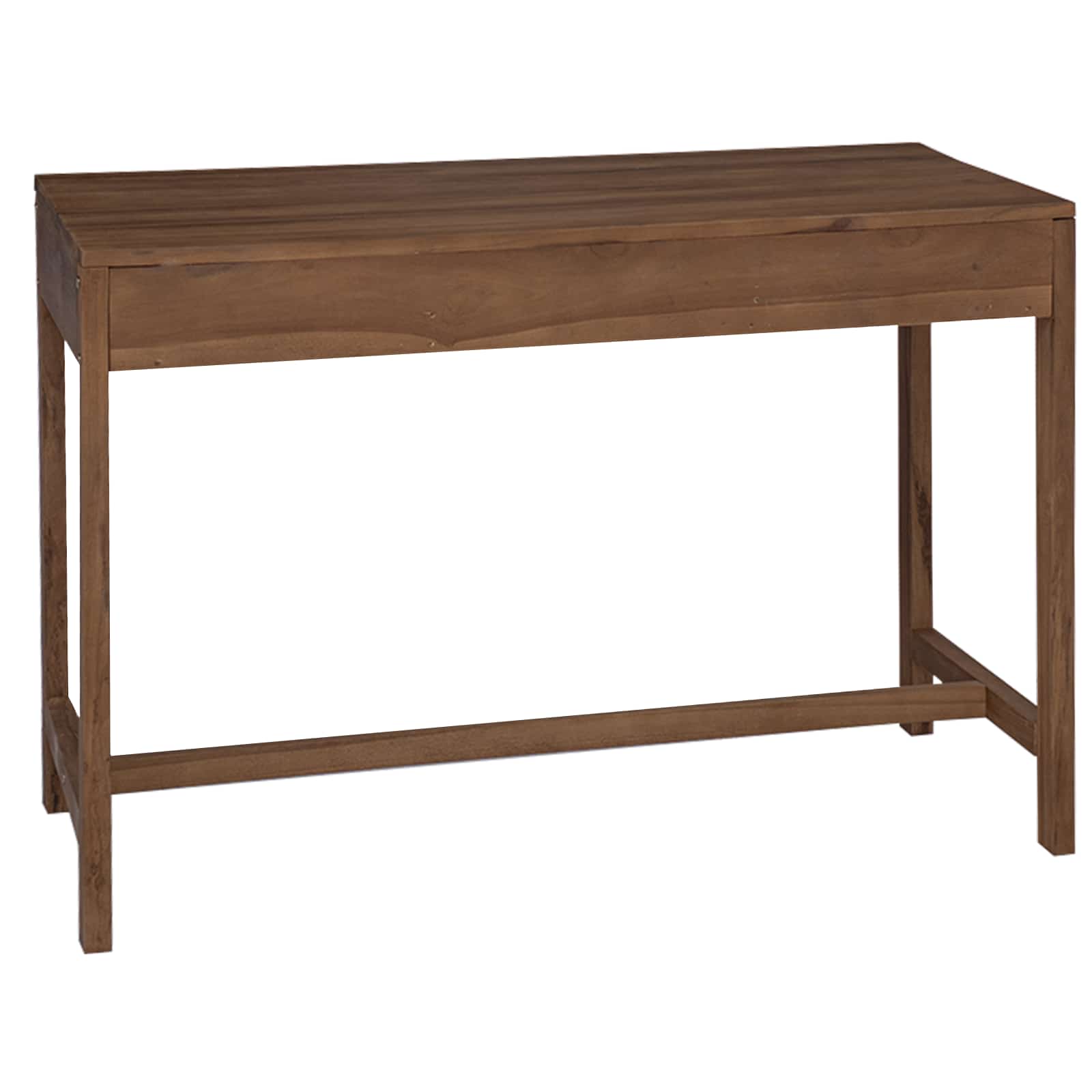 Schreibtisch mit Schubladen Natur Massivholz Teak