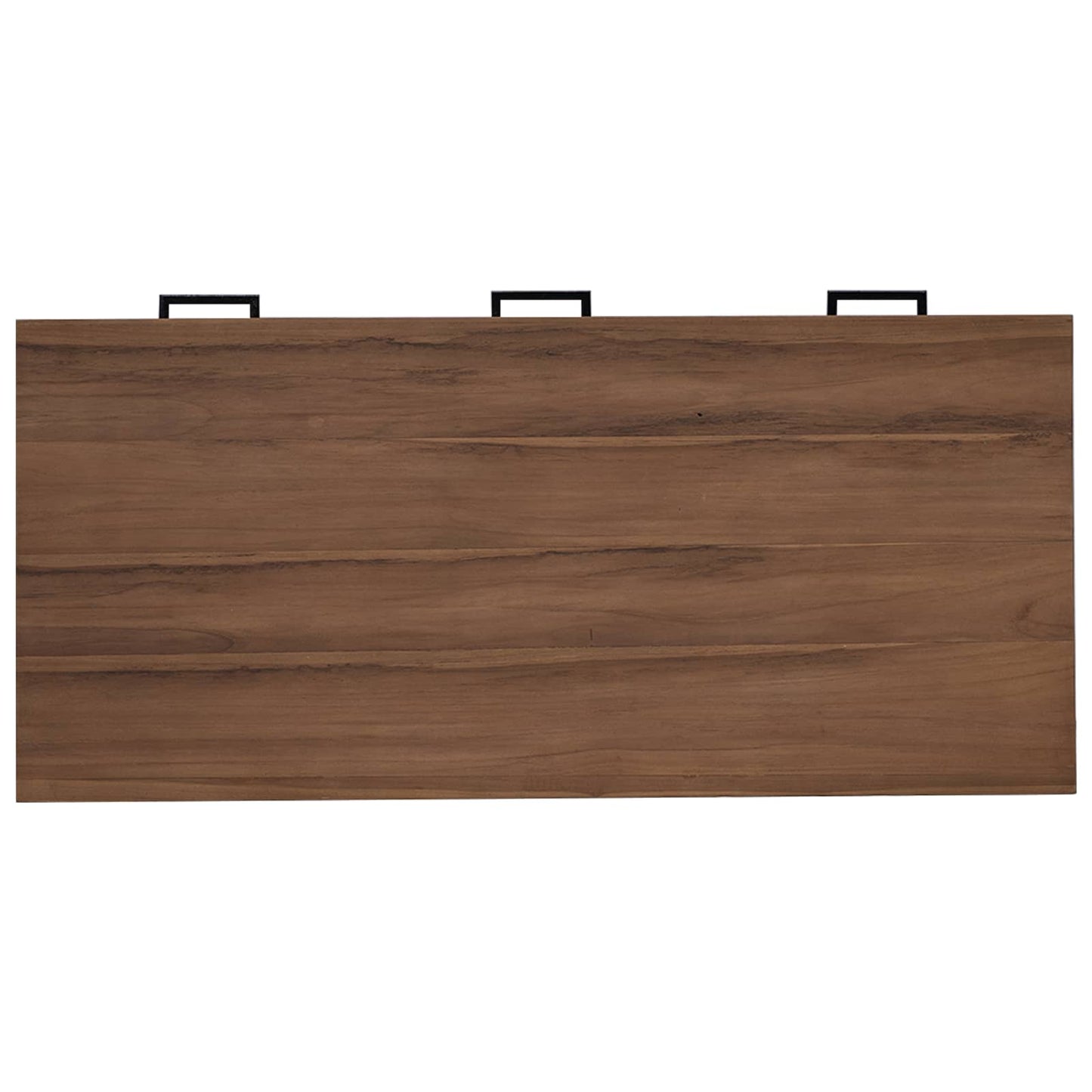 Schreibtisch mit Schubladen Natur Massivholz Teak