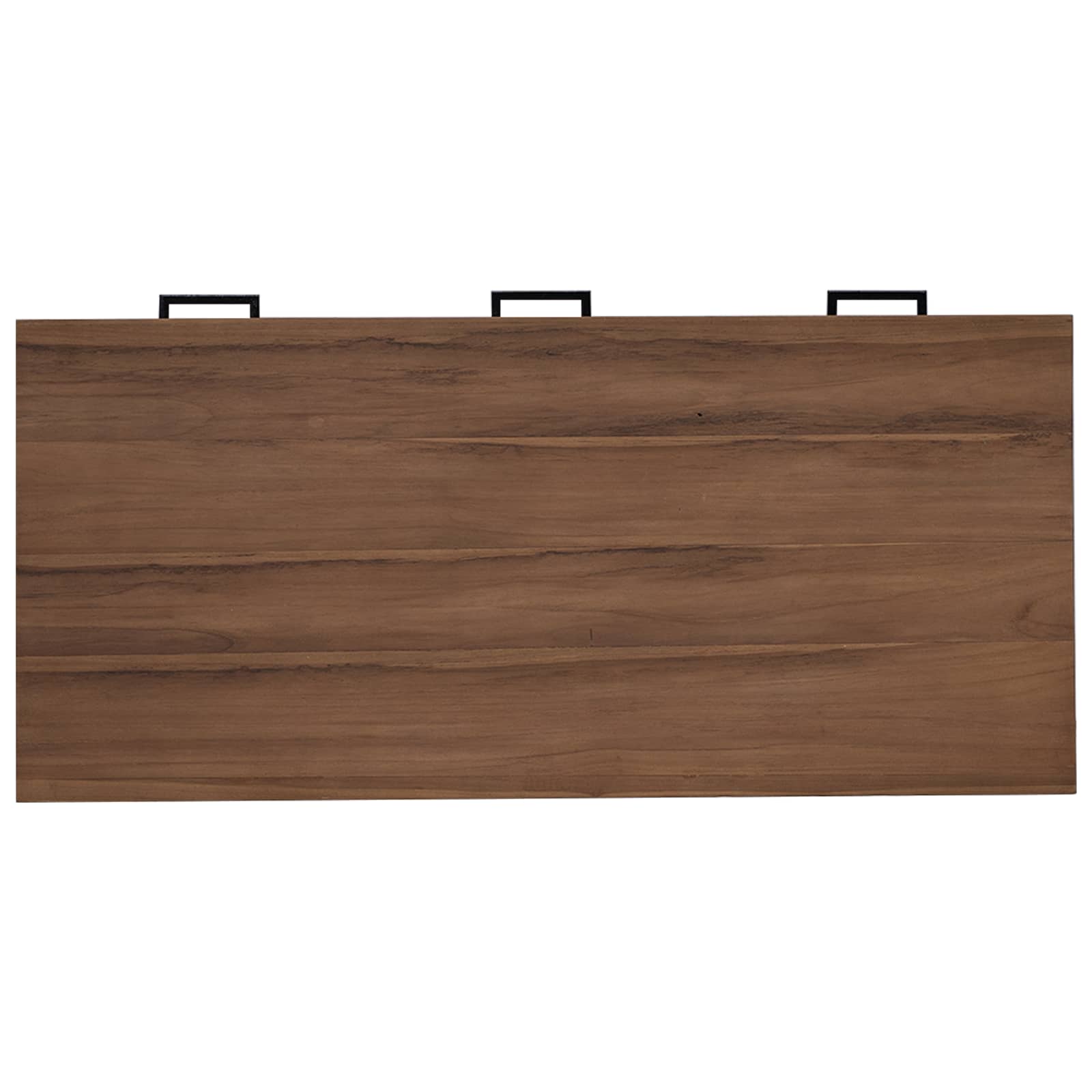 Schreibtisch mit Schubladen Natur Massivholz Teak