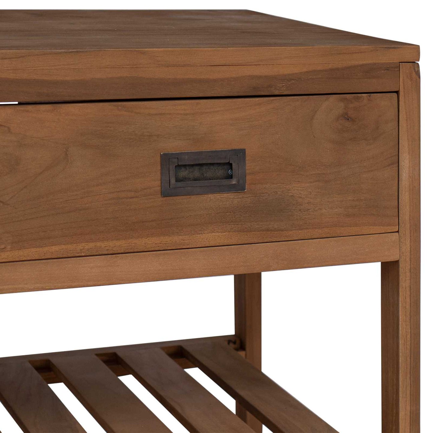 Badezimmerschrank Natur 90 x 45 x 75 cm Massivholz Teak