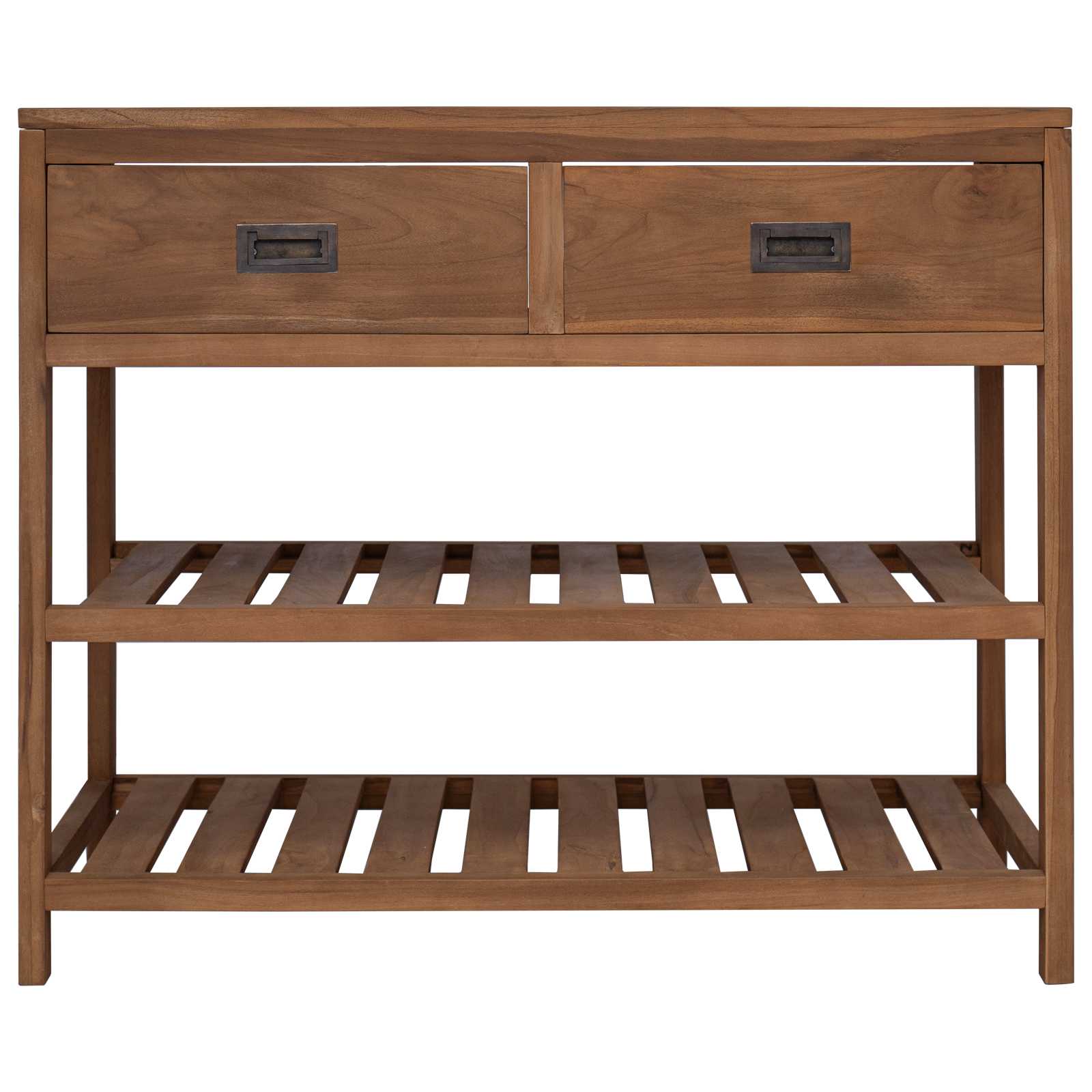 Badezimmerschrank Natur 90 x 45 x 75 cm Massivholz Teak