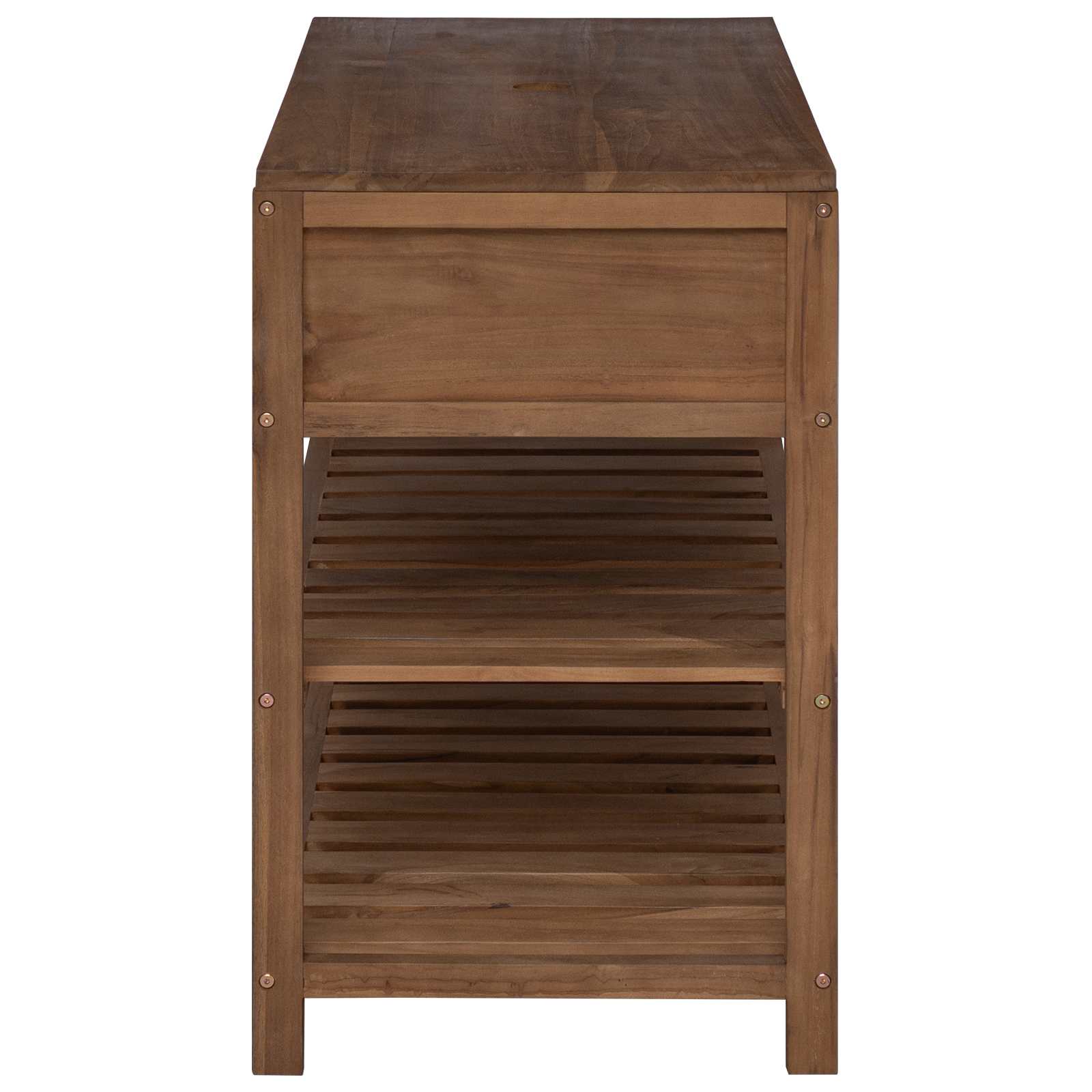 Badezimmerschrank Natur 90 x 45 x 75 cm Massivholz Teak