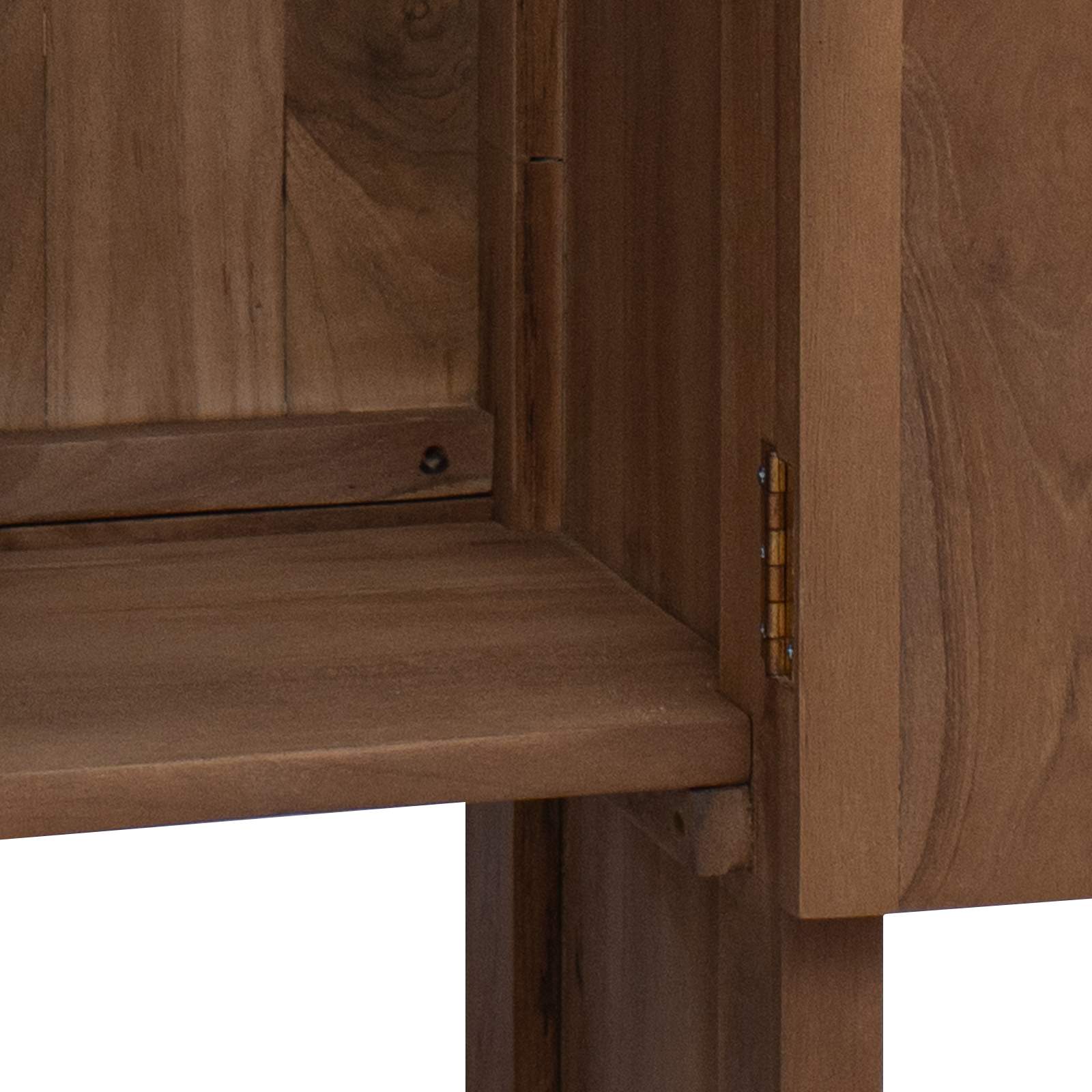 Badezimmer Seitenregal Natur 25 x 25 x 100 cm Massivholz Teak