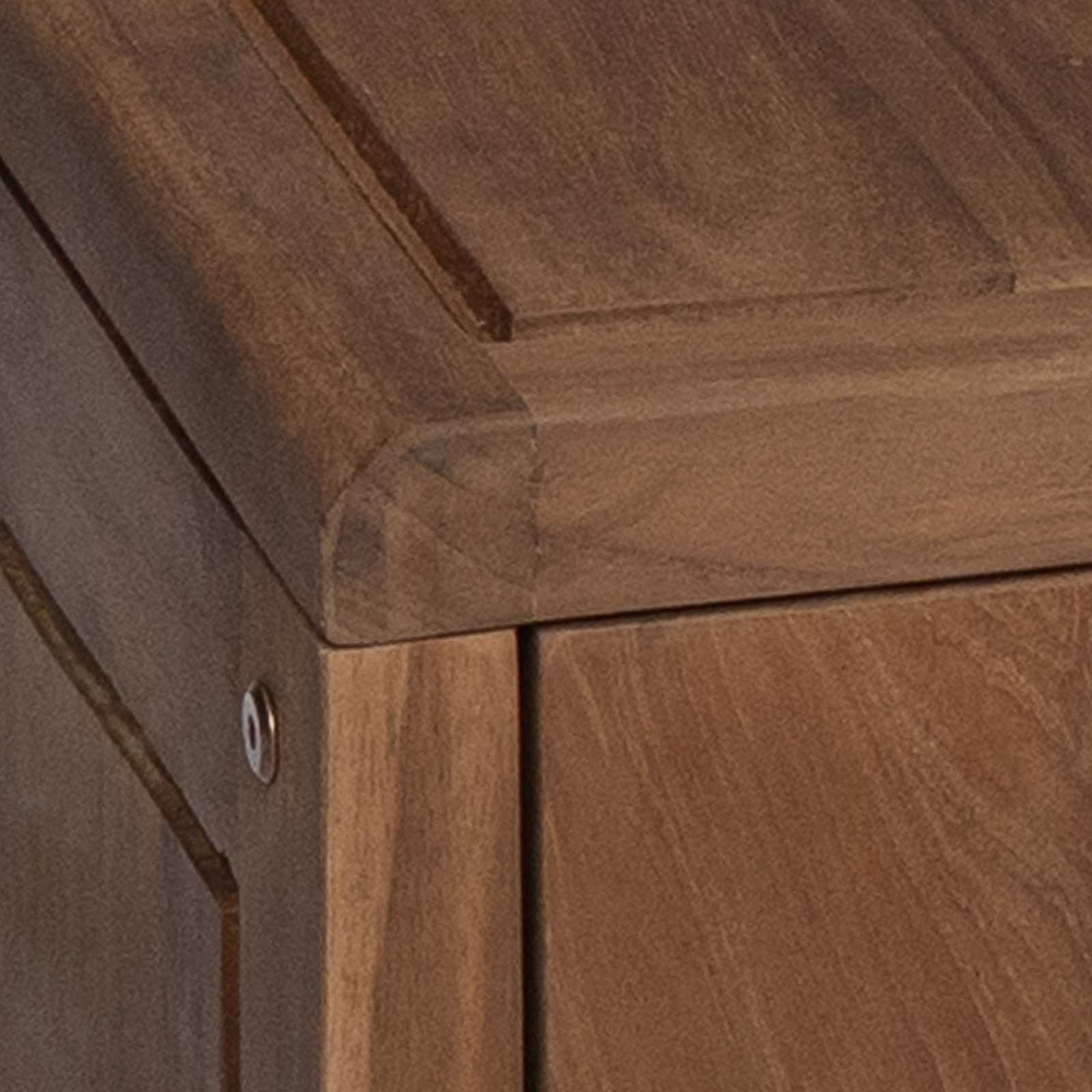 Badezimmer Seitenregal Natur 25 x 25 x 100 cm Massivholz Teak