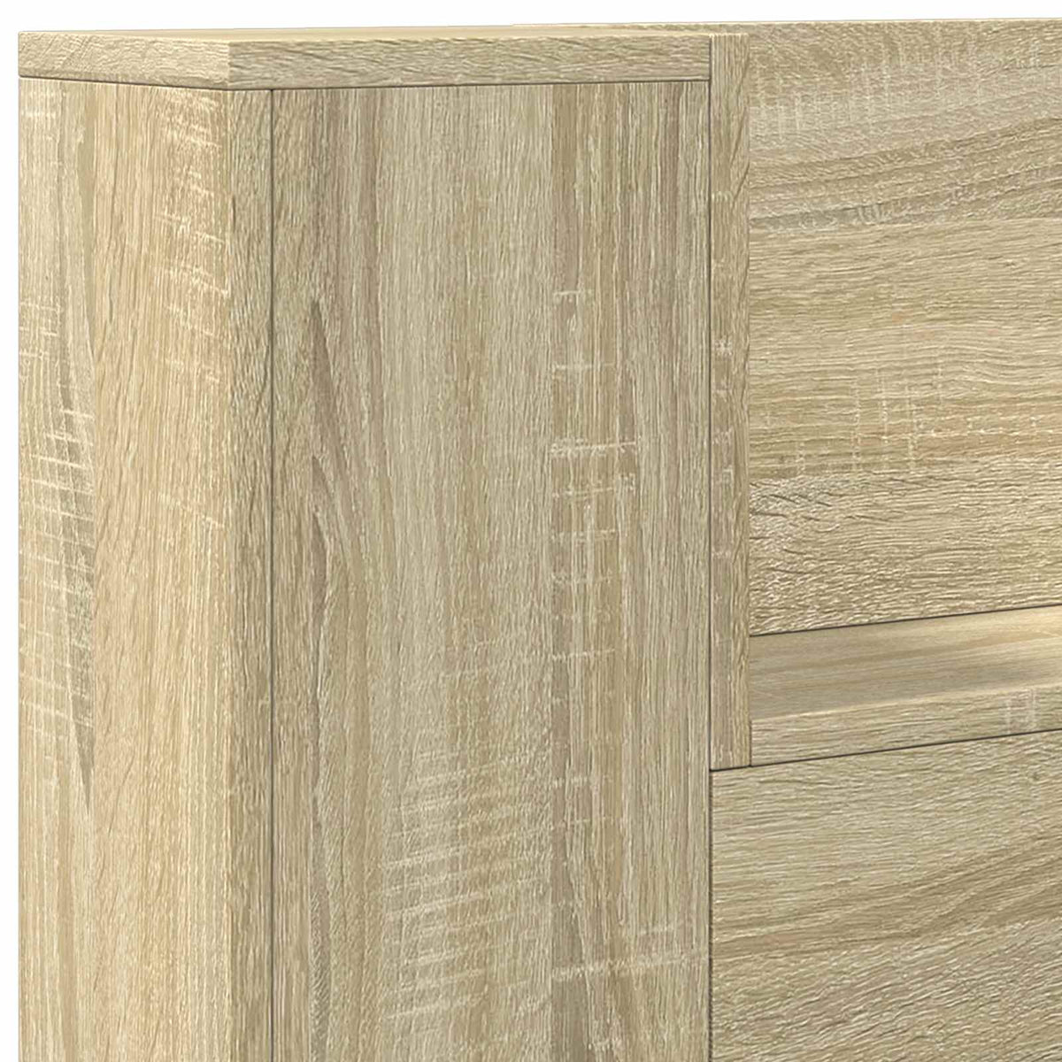 Kopfteil-Schrank mit LED Sonoma-Eiche Holzwerkstoff