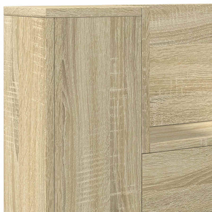 Kopfteil-Schrank mit LED Sonoma-Eiche Holzwerkstoff