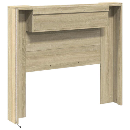 Kopfteil-Schrank mit LED Sonoma-Eiche Holzwerkstoff