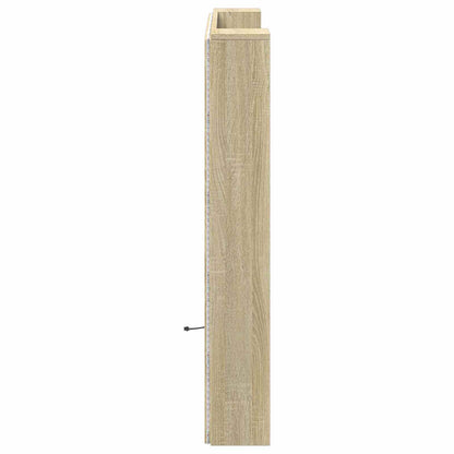 Kopfteil-Schrank mit LED Sonoma-Eiche Holzwerkstoff