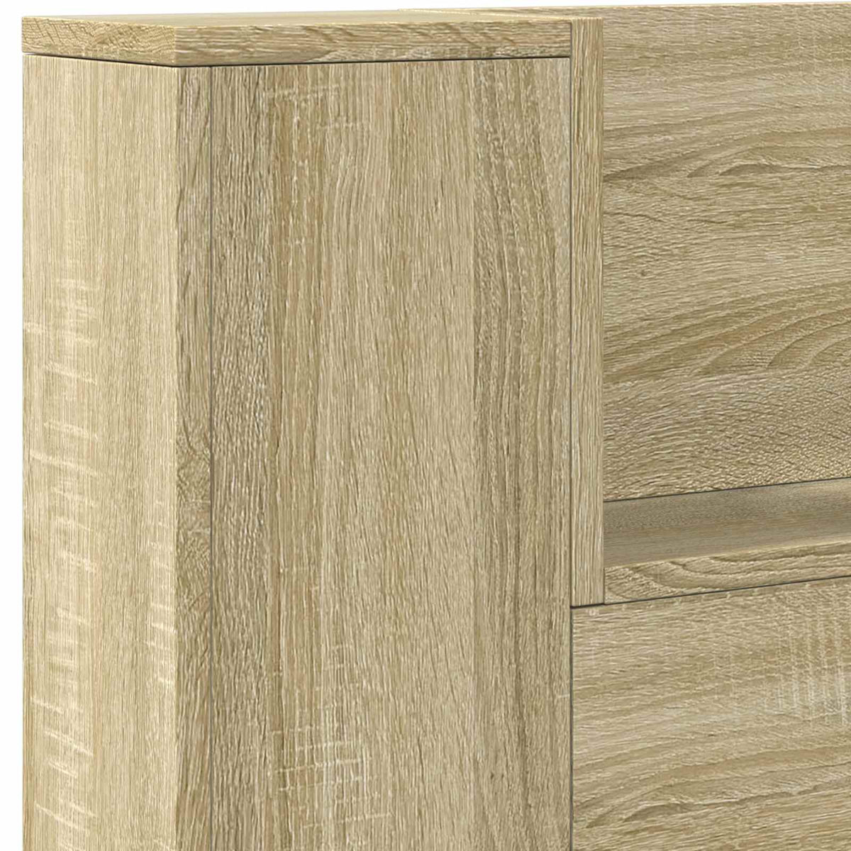 Kopfteil-Schrank mit LED Sonoma-Eiche Holzwerkstoff