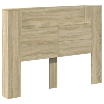 Kopfteil-Schrank mit LED Sonoma-Eiche Holzwerkstoff