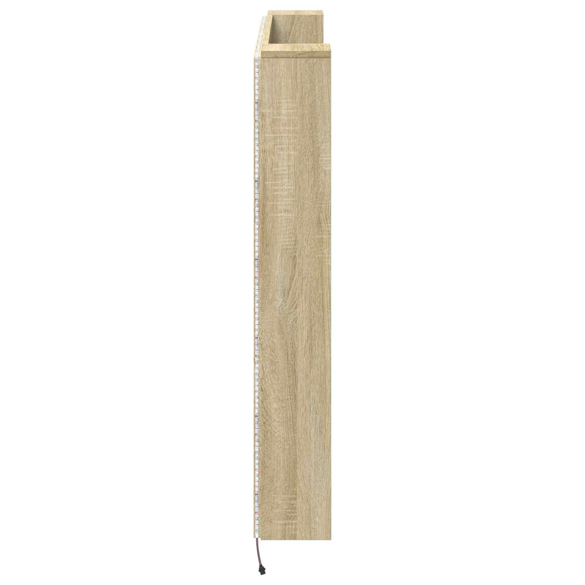 Kopfteil-Schrank mit LED Sonoma-Eiche Holzwerkstoff
