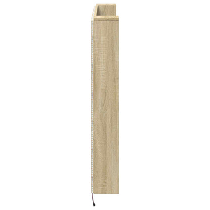 Kopfteil-Schrank mit LED Sonoma-Eiche Holzwerkstoff