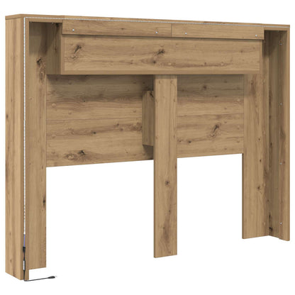 Kopfteil-Schrank mit LED Artisan-Eiche Holzwerkstoff