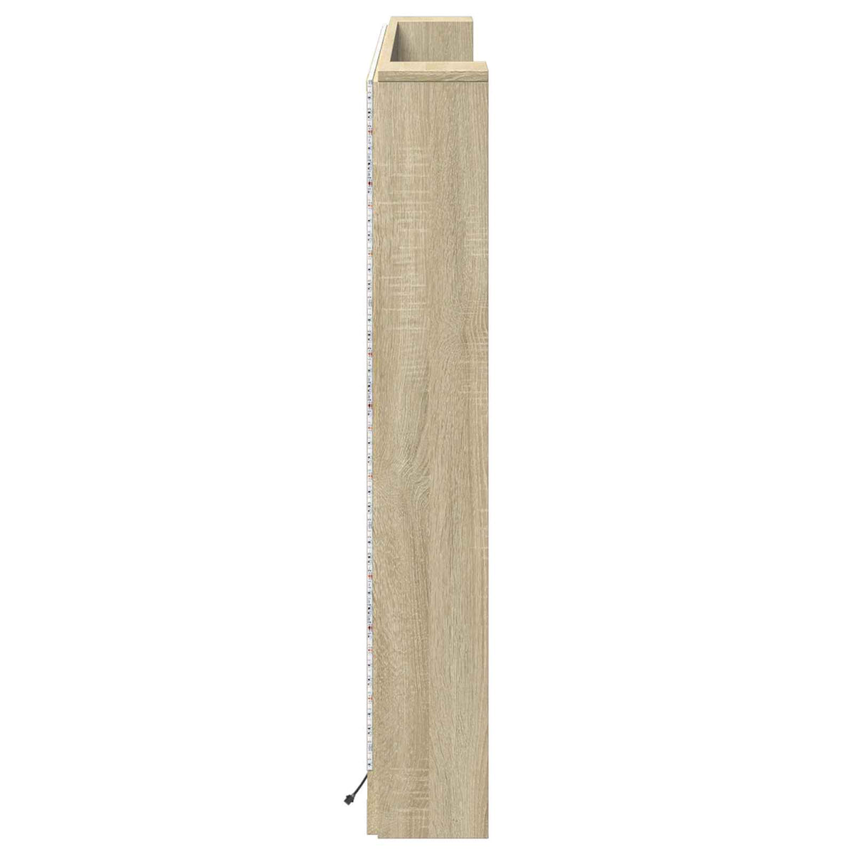 Kopfteil-Schrank mit LED Sonoma Holzwerkstoff