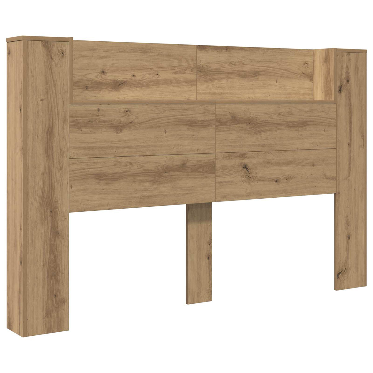 Kopfteil-Schrank mit LED Artisan-Eiche Holzwerkstoff
