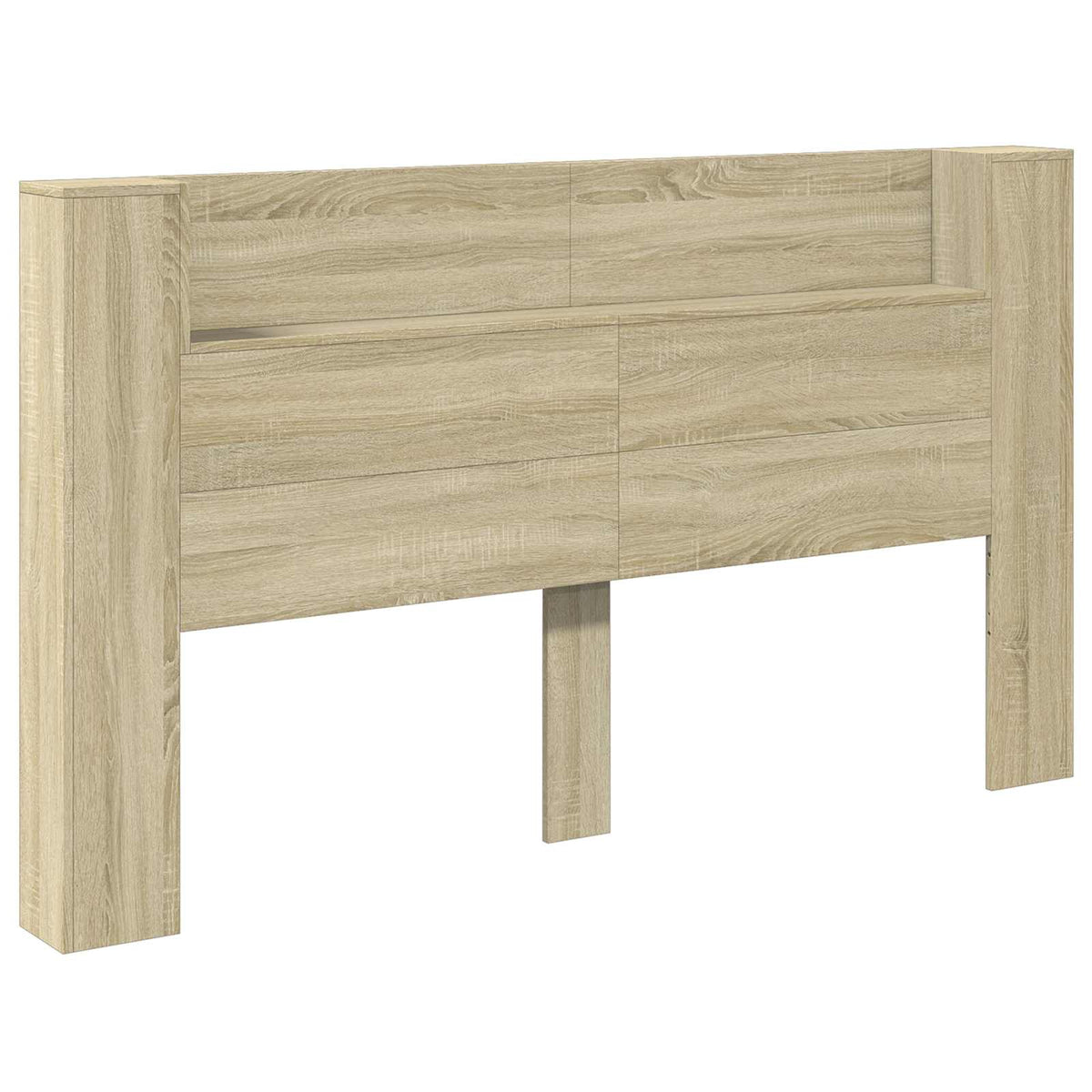 Kopfteil-Schrank mit LED Sonoma-Eiche Holzwerkstoff