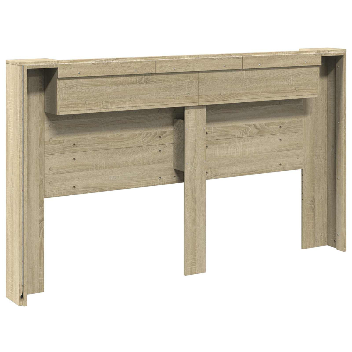 Kopfteil-Schrank mit LED Sonoma-Eiche Holzwerkstoff