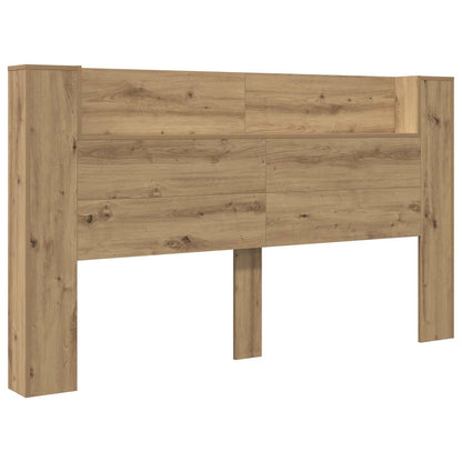 Kopfteil-Schrank mit LED Artisan-Eiche Holzwerkstoff