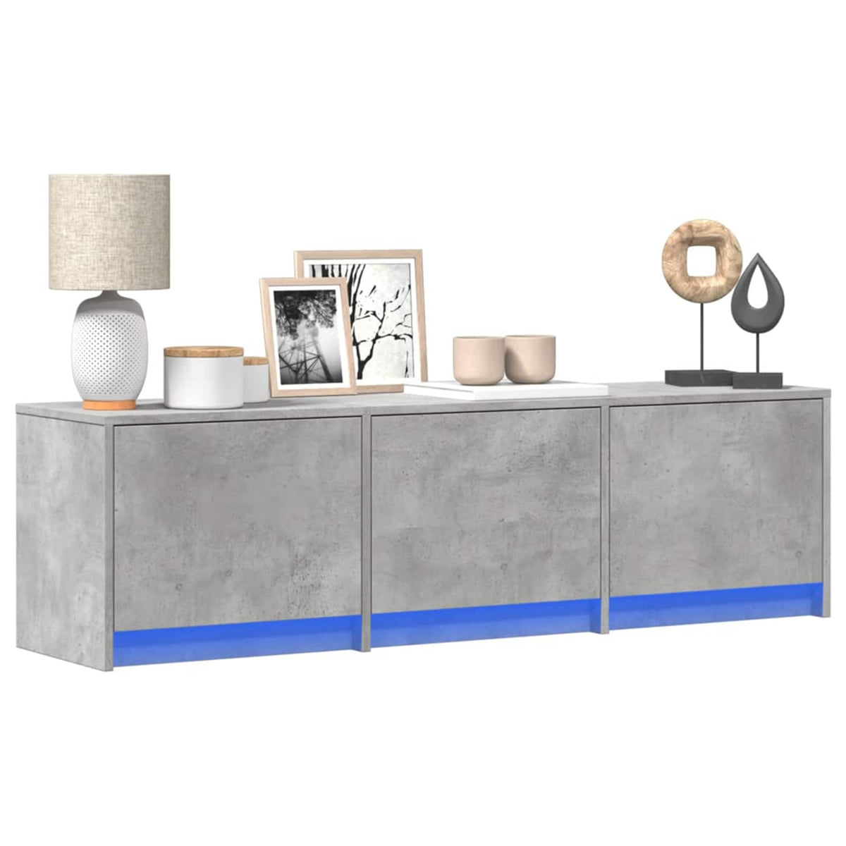 TV-Schränk Beton Holzwerkstoff