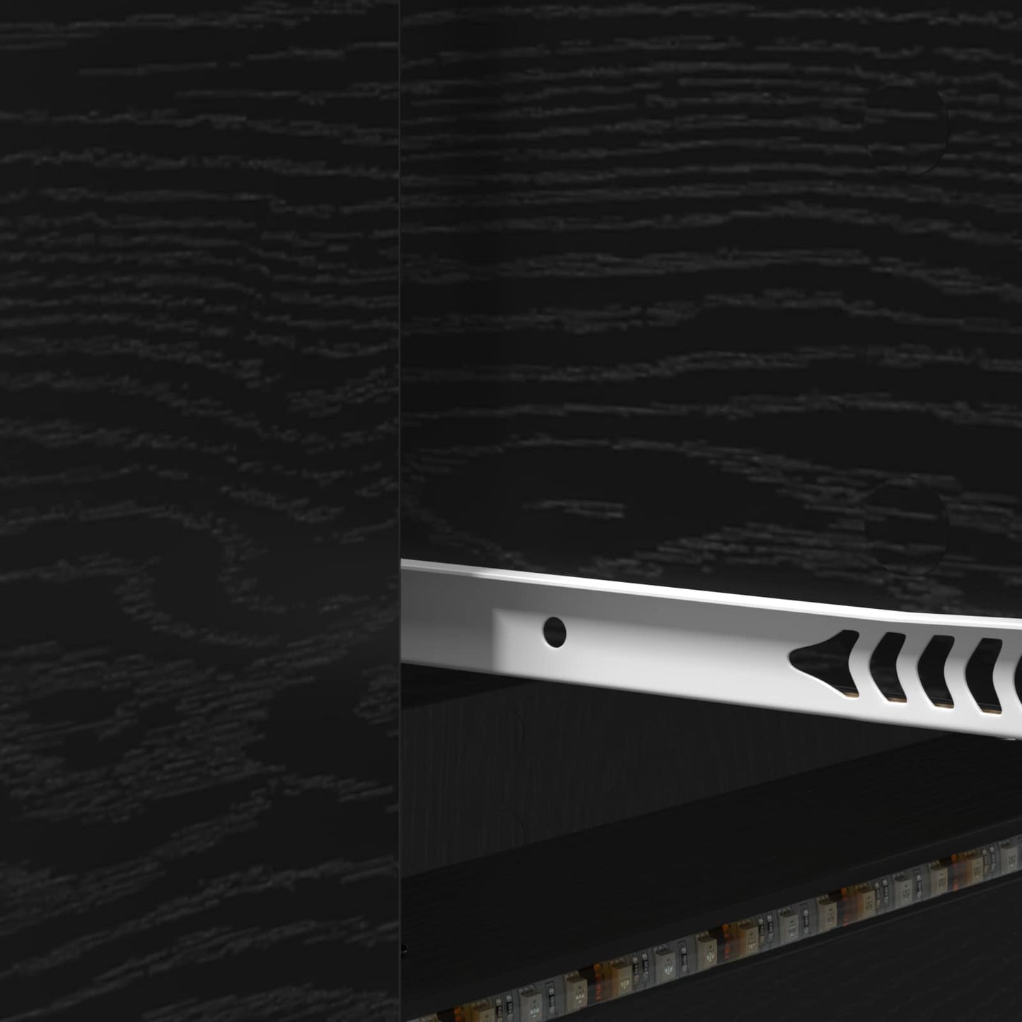 TV-Schränk Schwarz Eichen-Optik Holzwerkstoff