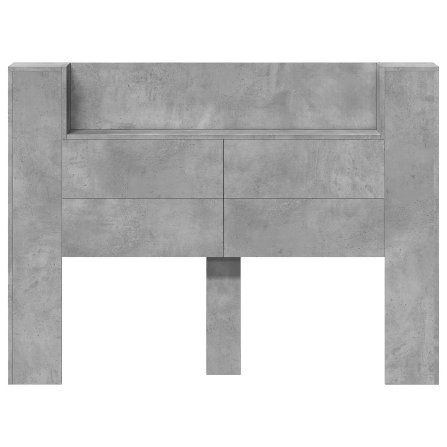 Kopfteil-Schrank mit LED Beton Holzwerkstoff