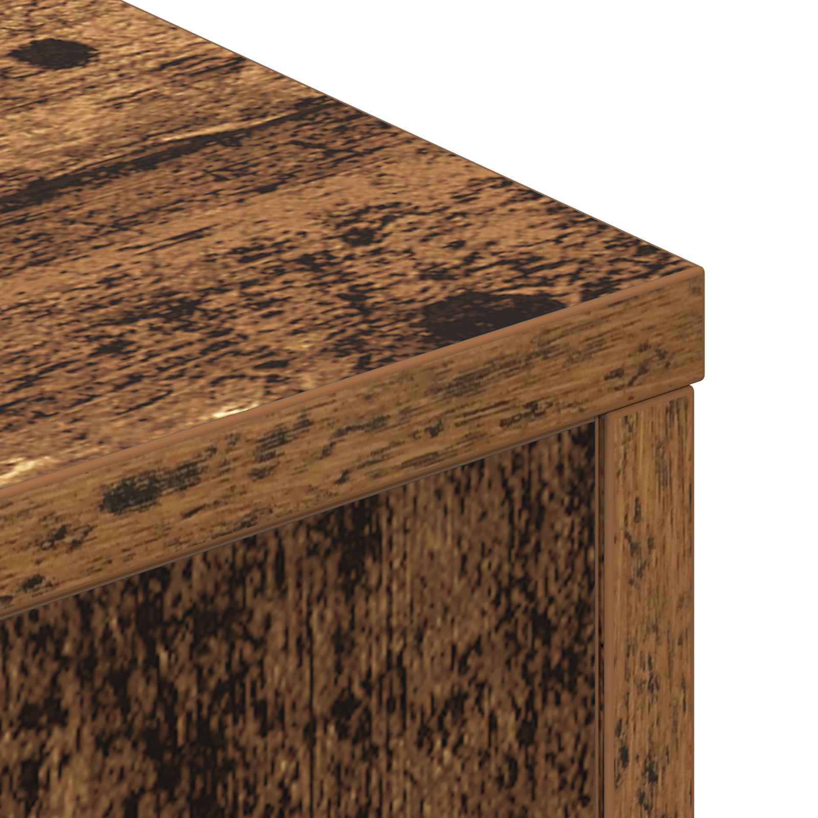 Kopfteil-Schrank mit LED Altholz Holzwerkstoff