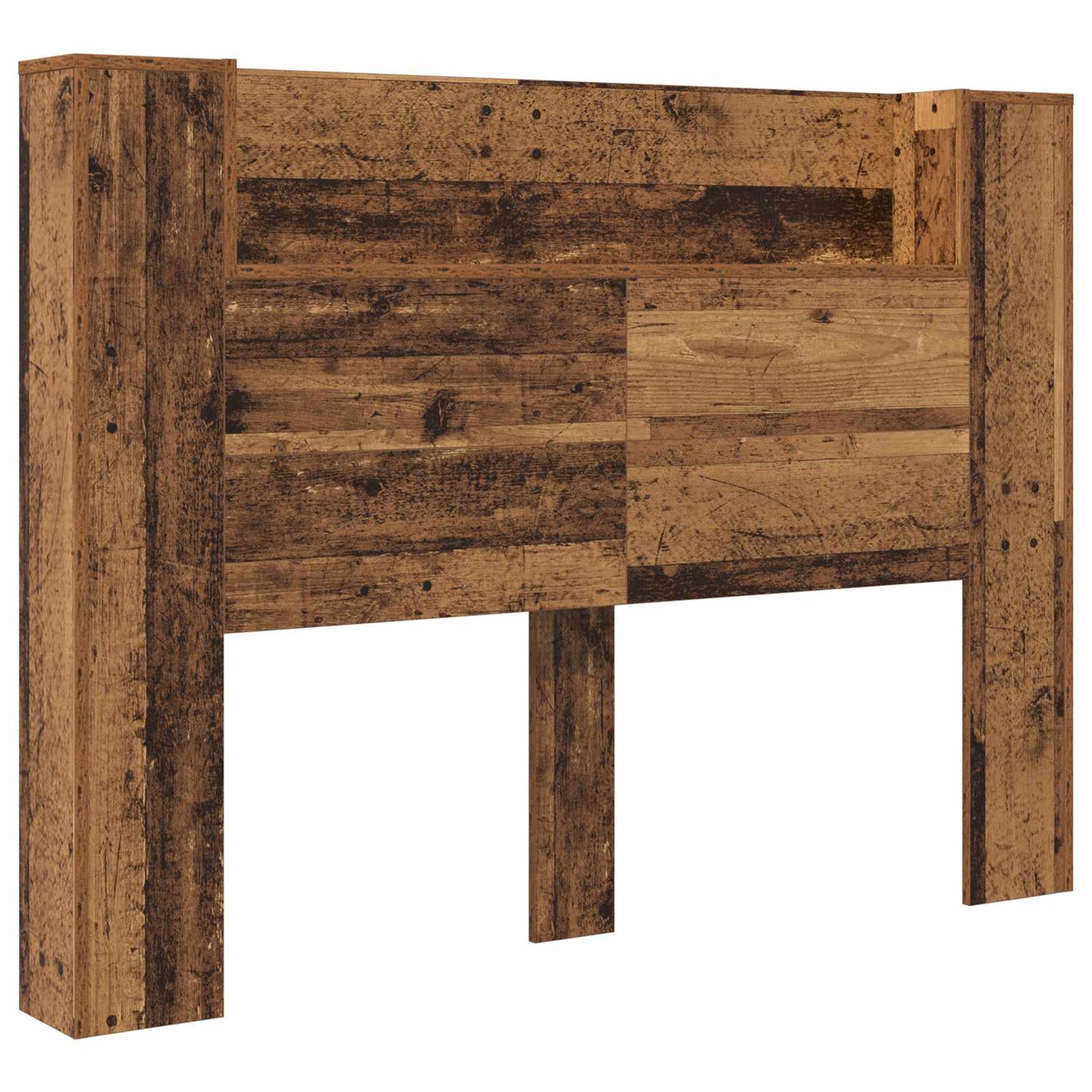 Kopfteil-Schrank mit LED Altholz Holzwerkstoff