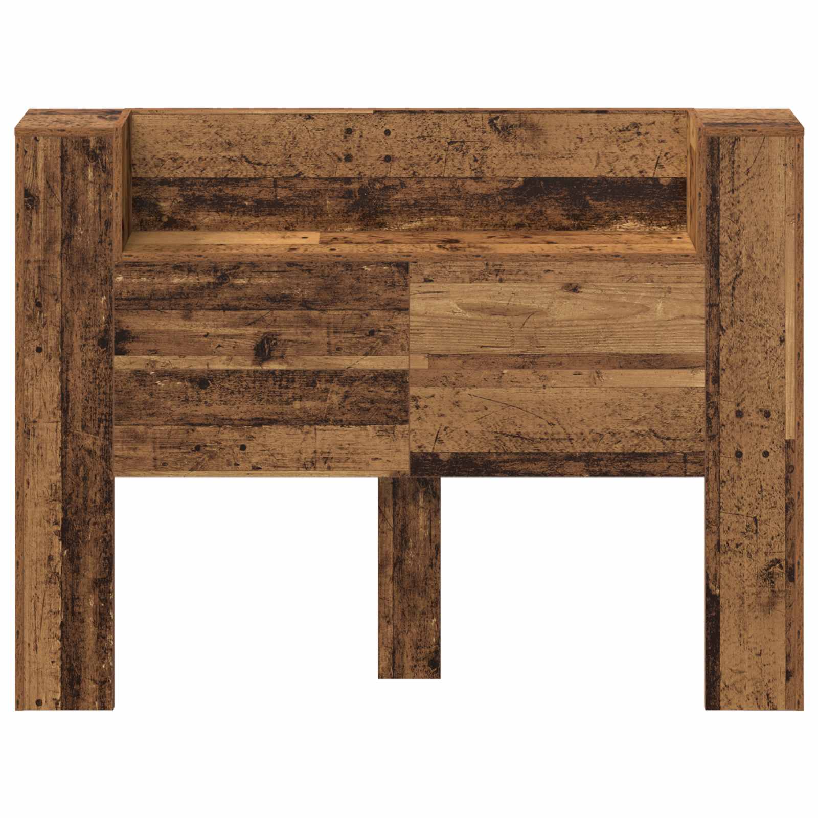 Kopfteil-Schrank mit LED Altholz Holzwerkstoff